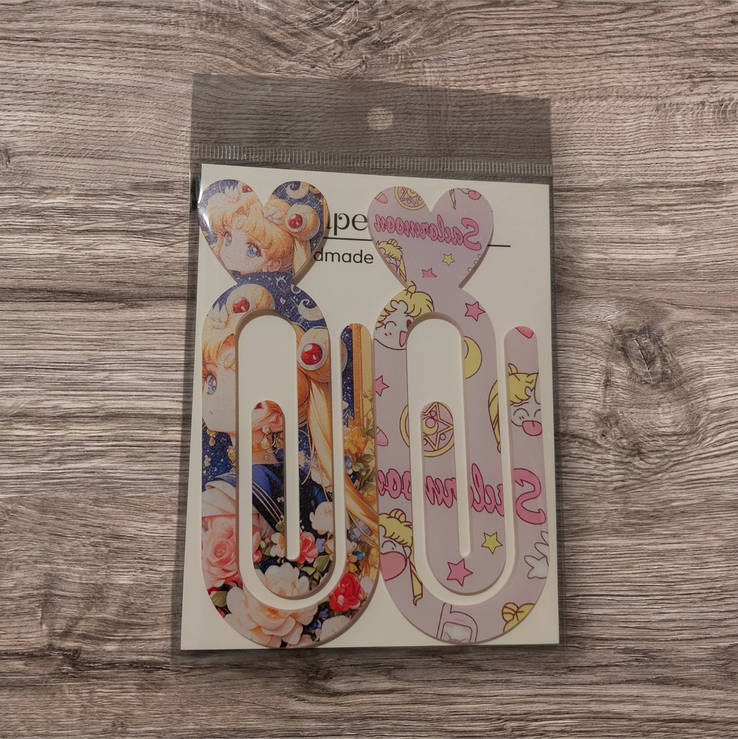 Design Graphic Bookmark Clip or Paper Clip Holder 2pc Set