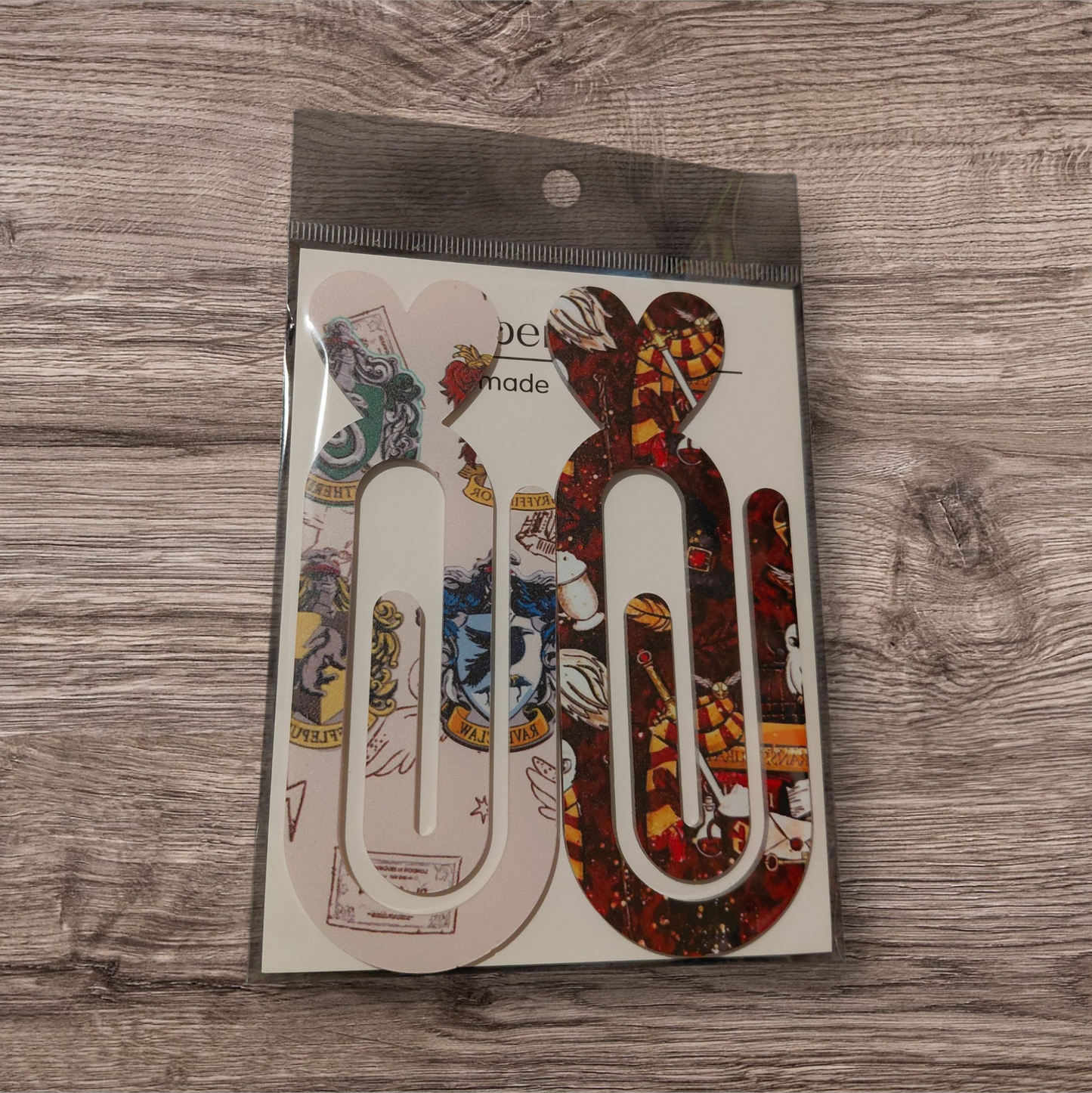 Design Graphic Bookmark Clip or Paper Clip Holder 2pc Set