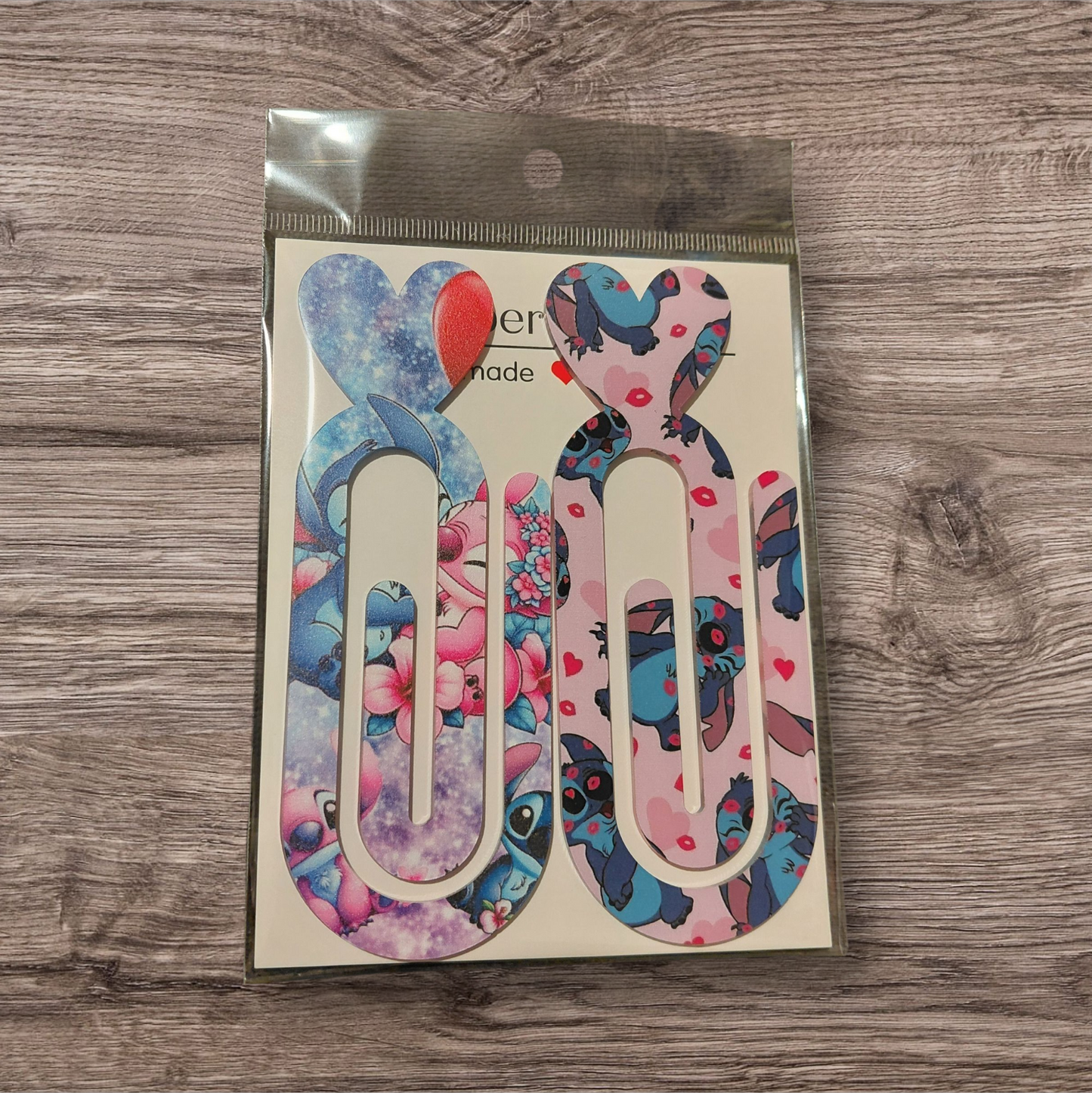 Design Graphic Bookmark Clip or Paper Clip Holder 2pc Set