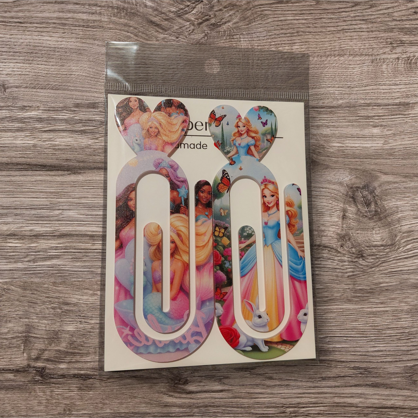 Design Graphic Bookmark Clip or Paper Clip Holder 2pc Set