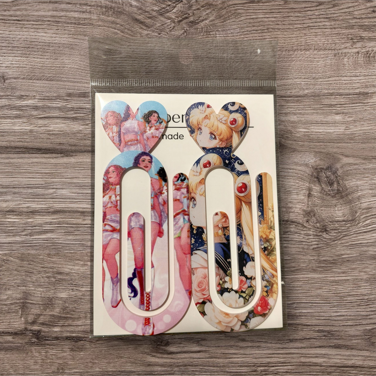 Design Graphic Bookmark Clip or Paper Clip Holder 2pc Set