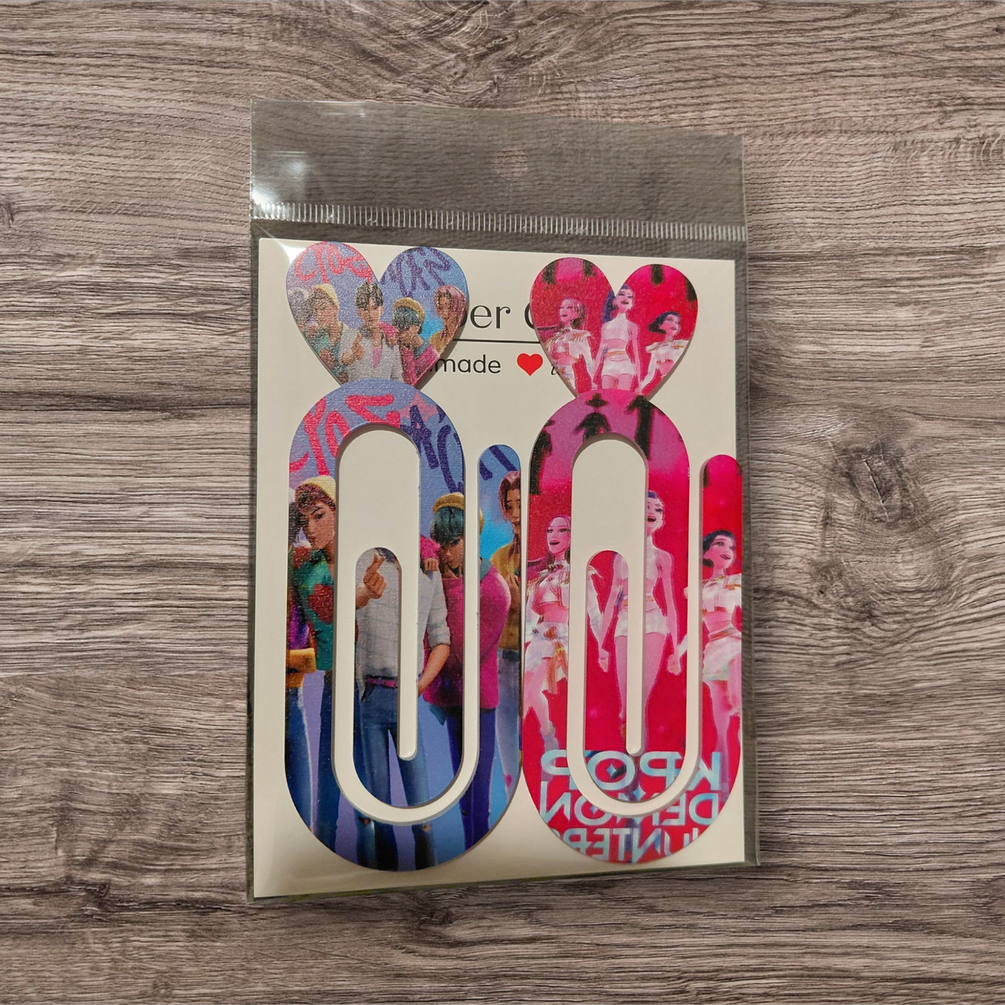 Design Graphic Bookmark Clip or Paper Clip Holder 2pc Set