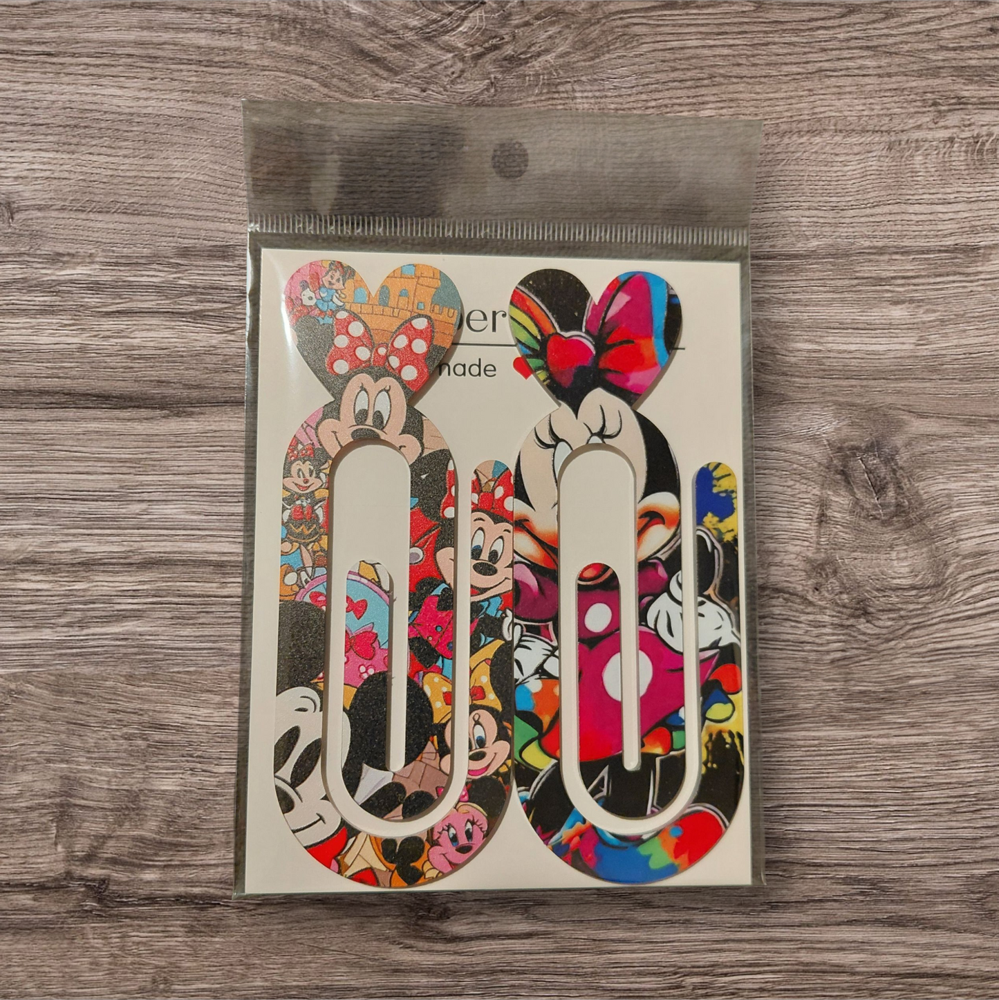 Design Graphic Bookmark Clip or Paper Clip Holder 2pc Set