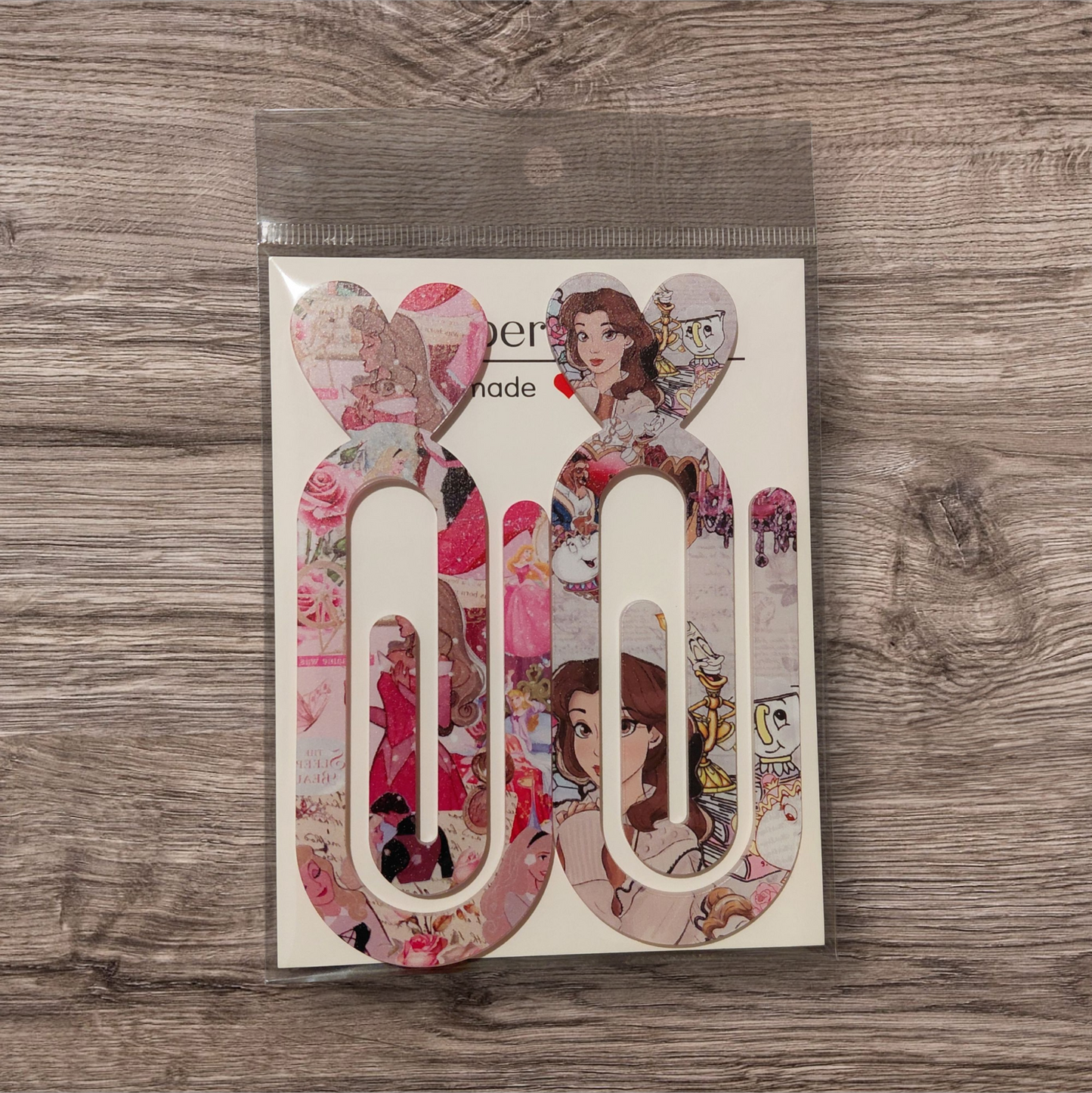 Design Graphic Bookmark Clip or Paper Clip Holder 2pc Set